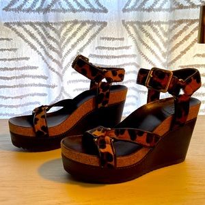 Tory Burch animal print wedge
